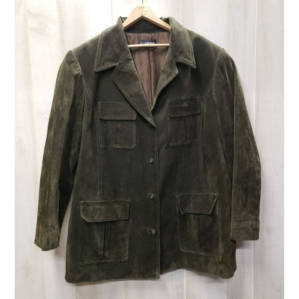 Company Ellen Tracy Brown Suede Chore Barn Coat, Women's 2X, See measurements